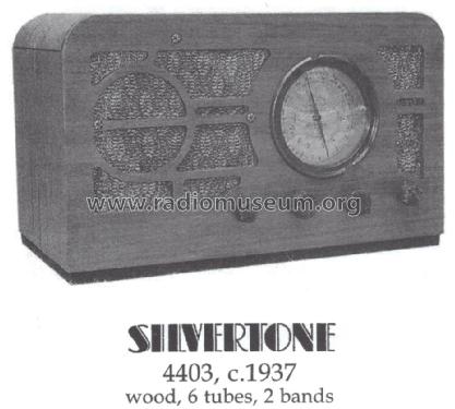 Silvertone 4403 ; Sears, Roebuck & Co. (ID = 1473288) Radio