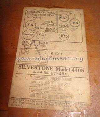 Silvertone 4405 ; Sears, Roebuck & Co. (ID = 1901227) Radio