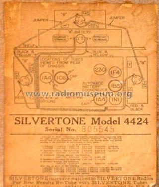 Silvertone 7-Tube Battery Radio Order= 57DM 4424; Sears, Roebuck & Co. (ID = 371799) Radio