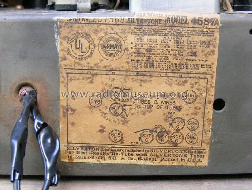 Silvertone 4587A ; Sears, Roebuck & Co. (ID = 1475572) Radio