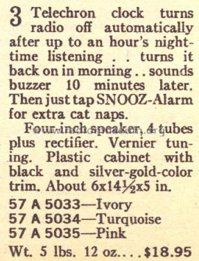 Silvertone 5034 Order=57A 5034; Sears, Roebuck & Co. (ID = 1623406) Radio