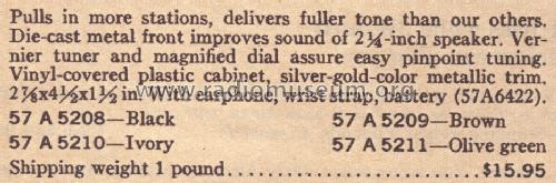 Silvertone 5210 Order=57A 5210; Sears, Roebuck & Co. (ID = 1628137) Radio