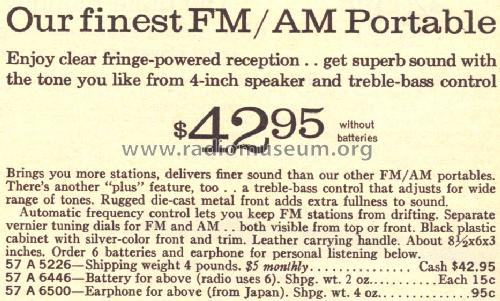 Silvertone 5226 Order=57A 5226; Sears, Roebuck & Co. (ID = 1628186) Radio