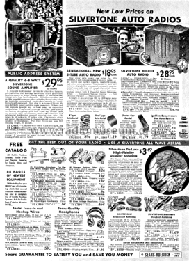 Silvertone 1949 5-Tube Auto Radio Order= 57L 1949; Sears, Roebuck & Co. (ID = 1272353) Car Radio