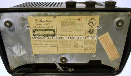 Silvertone 6015 Ch= 132.820; Sears, Roebuck & Co. (ID = 1388105) Radio