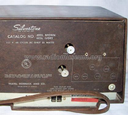 Silvertone 6025 Ch= 528.40400 Order=57H U6025; Sears, Roebuck & Co. (ID = 1405546) Radio