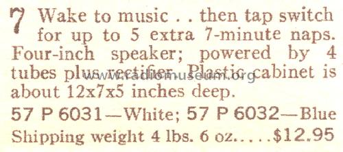 Silvertone 6031 Order=57P 6031; Sears, Roebuck & Co. (ID = 1698685) Radio