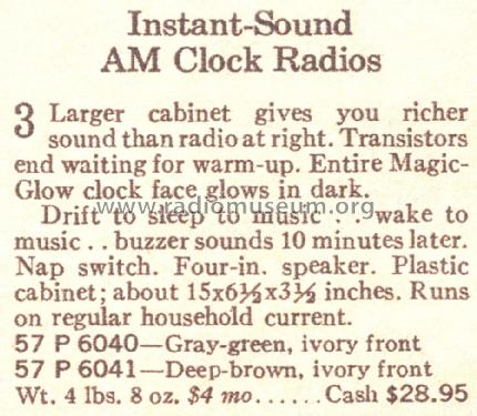 Silvertone 6040 Ch= 528.63150 Order=57P 6040; Sears, Roebuck & Co. (ID = 1698657) Radio