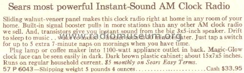 Silvertone 6043 Ch= 528.63160 Order=57P 6043; Sears, Roebuck & Co. (ID = 1698241) Radio