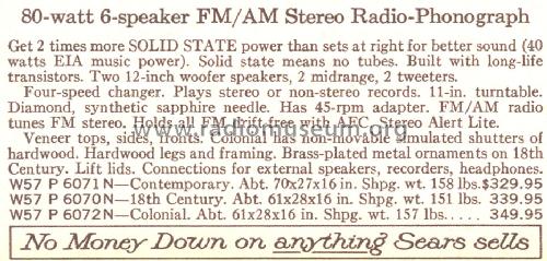 Silvertone 6070 Order=W57P 6070N; Sears, Roebuck & Co. (ID = 1699032) Radio