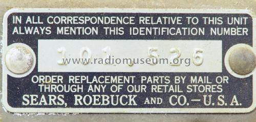 Silvertone 6102A Automatic Streamliner Order= 57L 6102A Ch= 101.526-1; Sears, Roebuck & Co. (ID = 2686310) Radio