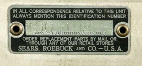 Silvertone 6157 Ch= 100.198; Sears, Roebuck & Co. (ID = 274158) Radio