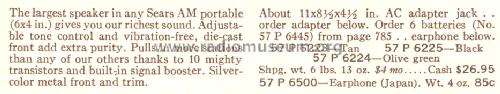 Silvertone 6223 Ch= 528.63131 Order=57P 6223; Sears, Roebuck & Co. (ID = 1696697) Radio