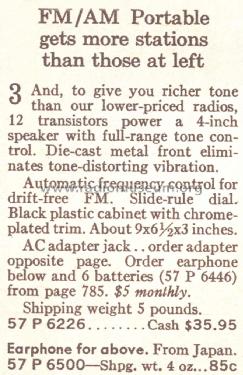 Silvertone 6226 Ch= 132.91201 Order=57P 6226; Sears, Roebuck & Co. (ID = 1697172) Radio