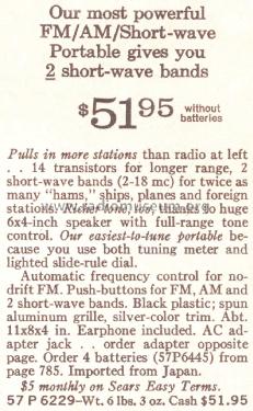 Silvertone 6229 Ch= 562.10101 Order=57P 6229; Sears, Roebuck & Co. (ID = 1697193) Radio