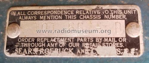 Silvertone 6290 Ch= 101.667B; Sears, Roebuck & Co. (ID = 2865215) Car Radio