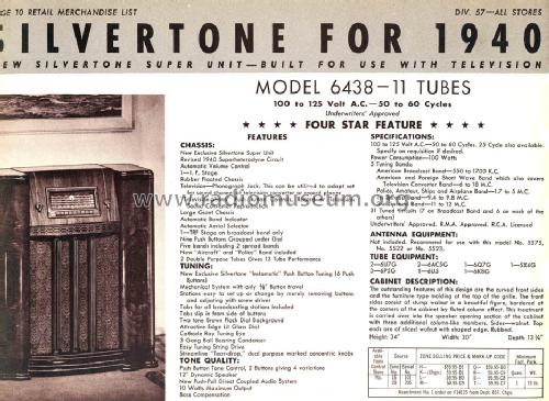 Silvertone Order= 57EM 6438 Ch= 101.583; Sears, Roebuck & Co. (ID = 1292121) Radio