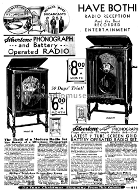 Silvertone 68 Truphonic Order= 46DM 4982 or 4983; Sears, Roebuck & Co. (ID = 1258775) Radio