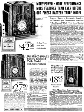 Silvertone 6-Tube Battery Order= 57DM 4422; Sears, Roebuck & Co. (ID = 1274582) Radio