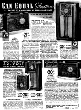 Silvertone 6-Tube De Luxe Order= 57E 4470; Sears, Roebuck & Co. (ID = 1275534) Radio