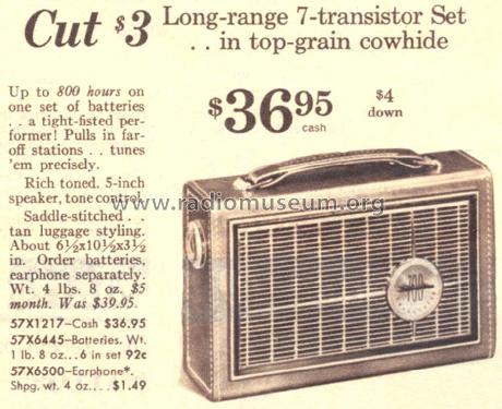 Silvertone 700 1217 Order=57H 1217; Sears, Roebuck & Co. (ID = 1642674) Radio