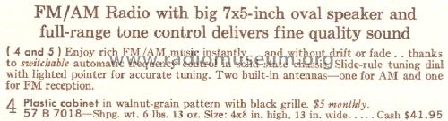 Silvertone 7018 Order= 57B 7018; Sears, Roebuck & Co. (ID = 1707783) Radio