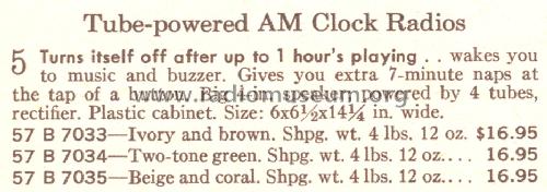 Silvertone 7034 Order= 57B 7034; Sears, Roebuck & Co. (ID = 1710898) Radio