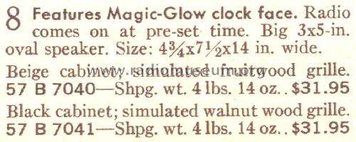 Silvertone 7041 Order= 57B 7041; Sears, Roebuck & Co. (ID = 1714156) Radio