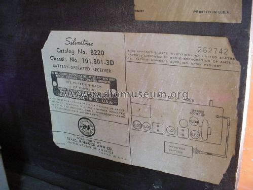 Silvertone 8220 Ch= 101.801-3d Radio Sears, Roebuck & Co. 