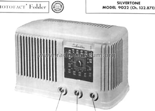 Silvertone 9022 Ch= 132.871; Sears, Roebuck & Co. (ID = 1300675) Radio