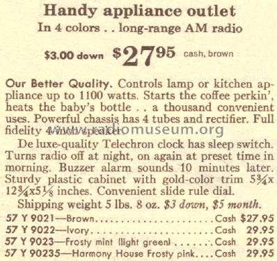 Silvertone 9022 Ch= 528.53300 Order=57Y 9022; Sears, Roebuck & Co. (ID = 1638823) Radio