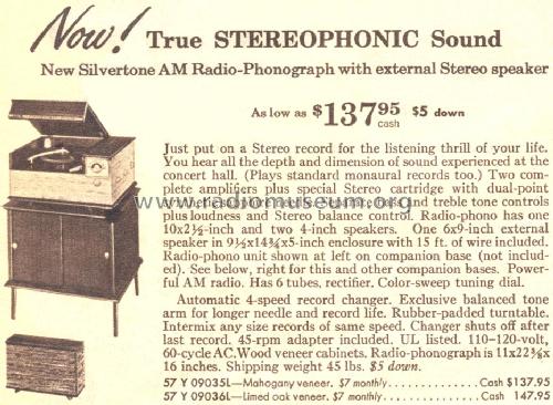 Silvertone 9035 Ch= 528.53460 Order=57Y 09035L; Sears, Roebuck & Co. (ID = 1669967) Radio