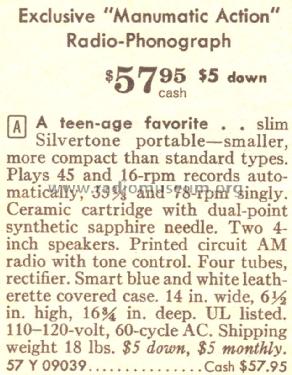 Silvertone 9039 Order=57Y 09039; Sears, Roebuck & Co. (ID = 1670722) Radio