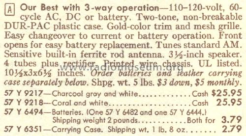 Silvertone 9217A Ch=528.53350 Order=57Y 9217; Sears, Roebuck & Co. (ID = 1637931) Radio