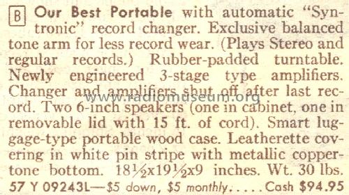 Silvertone 9243 Order=57Y 09243L; Sears, Roebuck & Co. (ID = 1670965) R-Player