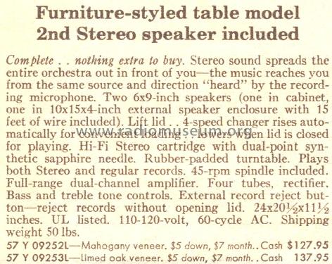 Silvertone 9252 Ch= 528.59240 Order=57Y 09252L; Sears, Roebuck & Co. (ID = 1670737) R-Player