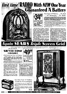 Silvertone 'A' Battery Order= 57FM 1290C or 1291C; Sears, Roebuck & Co. (ID = 1260440) Radio