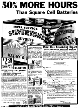 Silvertone Batteries and Storage Batteries ; Sears, Roebuck & Co. (ID = 1263120) Power-S