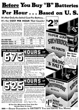 Silvertone Batteries and Storage Batteries ; Sears, Roebuck & Co. (ID = 1267092) Power-S