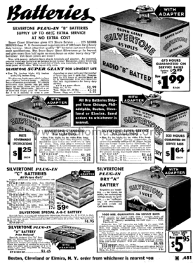 Silvertone Batteries and Storage Batteries ; Sears, Roebuck & Co. (ID = 1271540) Power-S