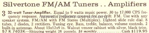 Silvertone FM Stereo 7403 Order=57K 7403K; Sears, Roebuck & Co. (ID = 1687686) Radio