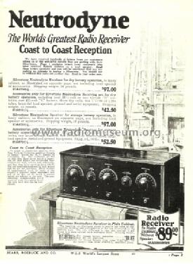 Silvertone Neutrodyne King manuf.; Sears, Roebuck & Co. (ID = 887827) Radio