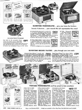 Silvertone Order= 57B 9153 Ch= 435.417; Sears, Roebuck & Co. (ID = 1321133) R-Player