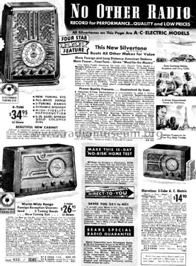 Silvertone 4465 Order= 57D 4465 Ch= 100.151; Sears, Roebuck & Co. (ID = 1275514) Radio