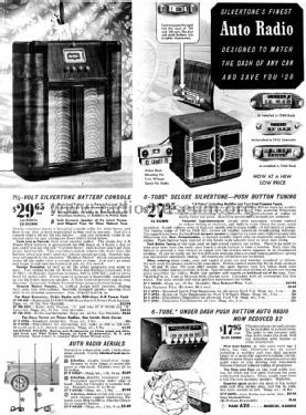 Silvertone Order= 57D 6190 Ch= 126.209; Sears, Roebuck & Co. (ID = 1307449) Car Radio