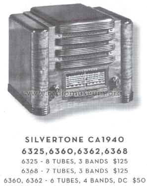 Silvertone Order= 57D 6325 Ch= 101.572; Sears, Roebuck & Co. (ID = 1564882) Radio