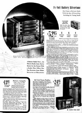 Silvertone Order= 57D 6351 Ch= 101.580; Sears, Roebuck & Co. (ID = 1298280) Radio