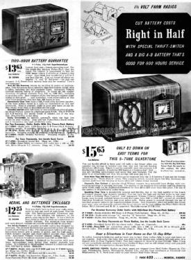 Silvertone Order= 57F 2651 Ch= 101.604; Sears, Roebuck & Co. (ID = 1307408) Radio