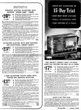 Silvertone Order= 57F 3361 Ch= 109.356 ; Sears, Roebuck & Co. (ID = 1306948) Radio