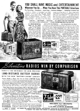 Silvertone Order= 57F 4634 or 57FM 4635; Sears, Roebuck & Co. (ID = 1276179) Radio